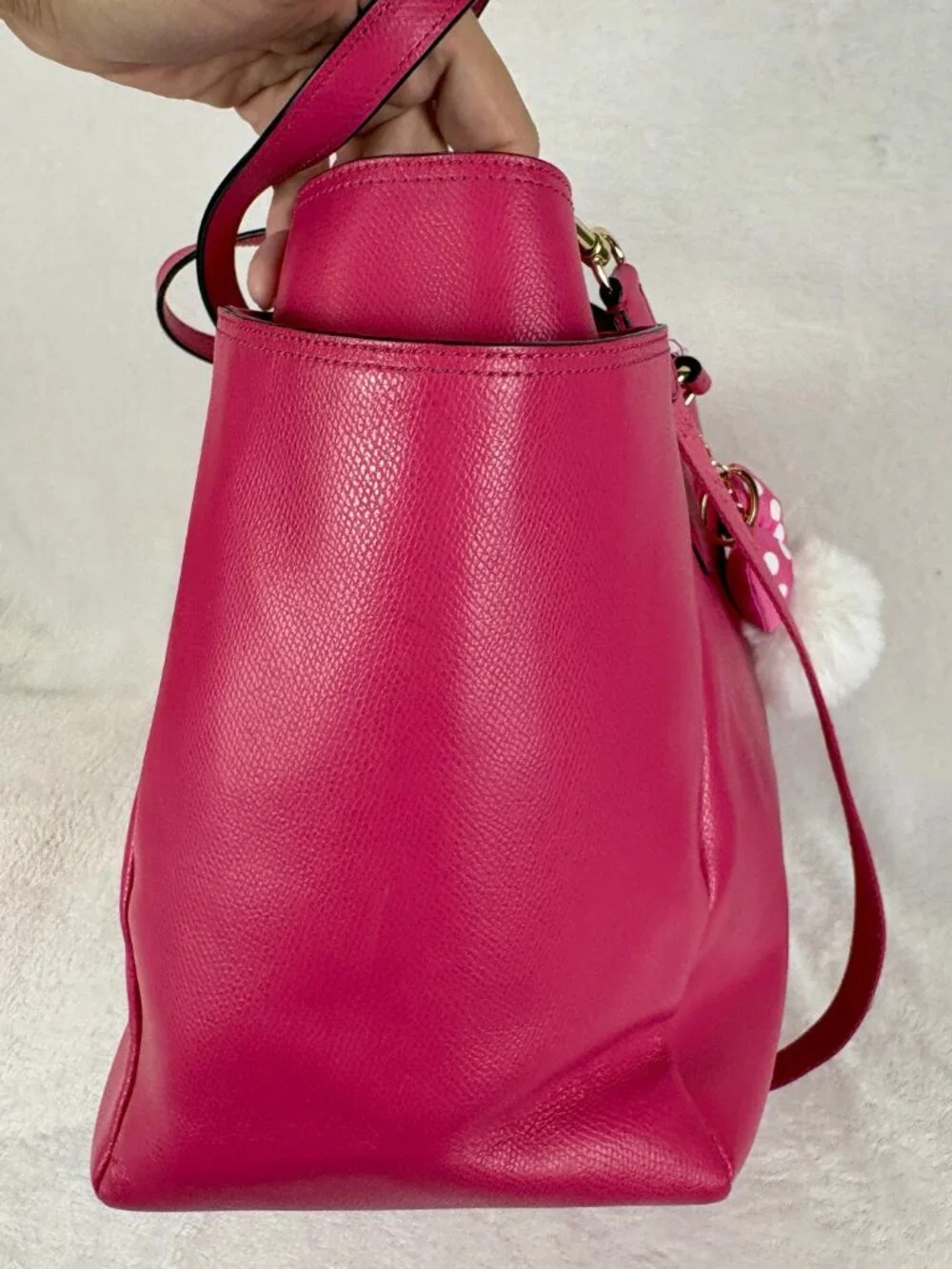 Coach Peyton Multifunction Baby Diaper Bag Dahlia Pink with Changing Pad/Charm